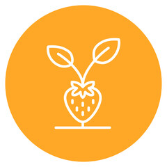 Strawberry Plant icon vector image. Can be used for Agriculture.