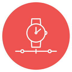 Watch Time icon vector image. Can be used for Video Blog.