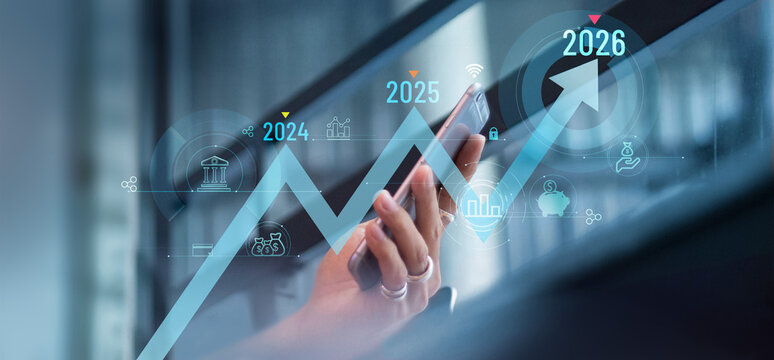 Business growth for 2026 Strategy and success planning financial success insights and performance improvement. Future growth, Goal, Strategic vision, Digital marketing. - Powered by Adobe