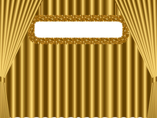 モール付き看板、カーテン二重、1金