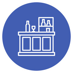 Obraz premium Bar Counter icon vector image. Can be used for Bar.