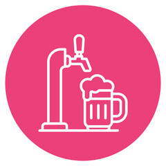 Draft Beer icon vector image. Can be used for Bar.