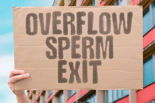 "Overflow Sperm Exit" A tiny portion of sperm can leave with urine. URINE. FLUSH. TRACE. MIX. PASSAGE.