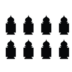 Obraz premium Islamic Design Elements Megapack: Mosque Silhouettes, Halal Certification Labels, and Ramadan Religious Icons