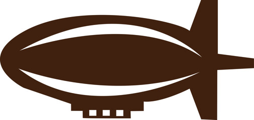 Brown airship blimp icon silhouette © Abdur Rajjak