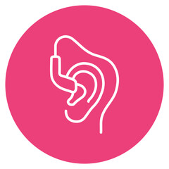 Ear Monitor icon vector image. Can be used for Artist Studio.