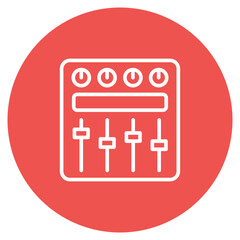 Fototapeta premium Mixer Console icon vector image. Can be used for Artist Studio.