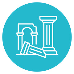 Architectural Remains icon vector image. Can be used for Archeology.