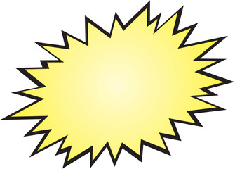 Vector illustration of a sunny gold icon and yellow sun symbol badge