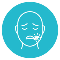 Cold Sore icon vector image. Can be used for Dermatology.