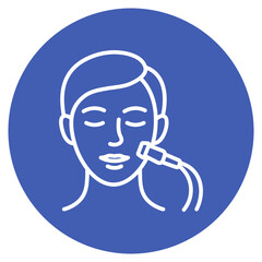 Dermabrasion icon vector image. Can be used for Dermatology.