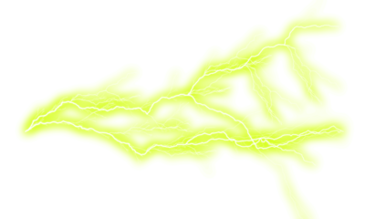 Thunder Bright electrical discharge with neon glow effect on transparent background producing dynamic and intense visual energy