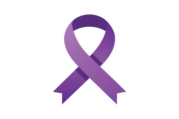 A vibrant elegantly designed purple ribbon symbolizes awareness hope and remembrance for various causes and important social movements
