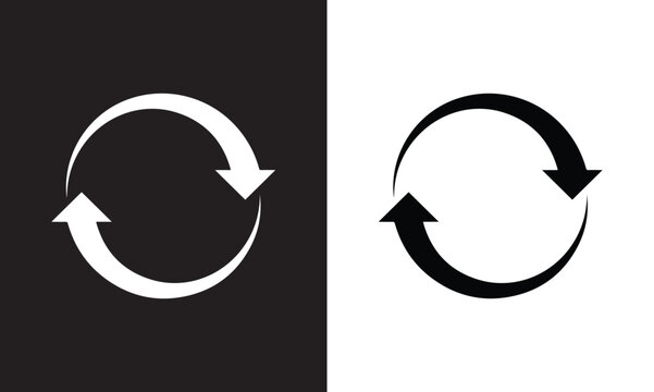 Synchronize Arrow Symbol Isolated Vector icon Illustration. double reverse arrow, replace icon. eps file.