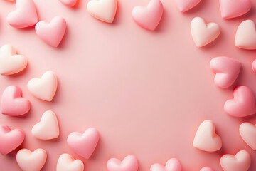 ピンクのハート型オブジェ