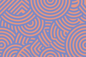 Obraz premium A vibrant abstract background featuring repeating orange and purple concentric circles high quality professional