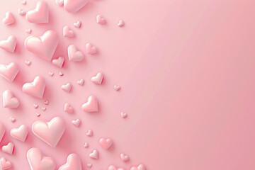 ピンクのハート背景