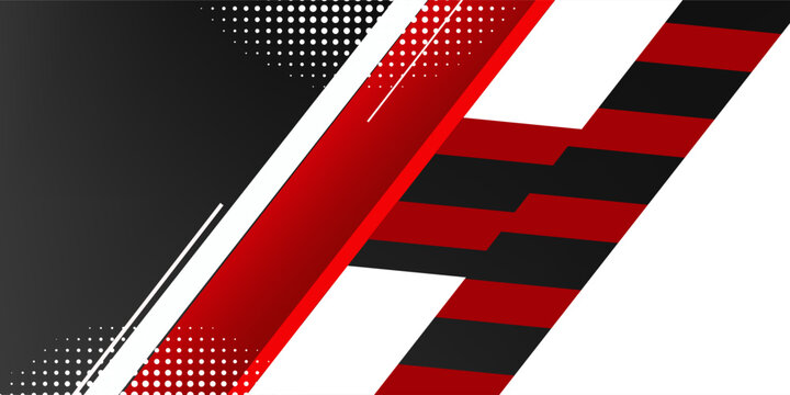 Red white abstract background overlap layer on bright space with diagonal lines effect decoration. Modern graphic design element cutout style concept for web banner, flyer, card, or brochure cover