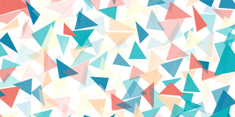 Abstract vector design seamless geometric triangle pattern with colorful retro style. A vibrant and dynamic composition of overlapping triangles. Retro polygon abstract geometric background.