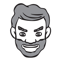 モノクロアイコン_人物・外国人・国際・男女