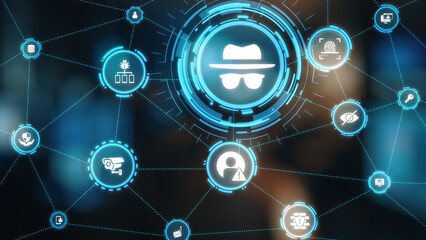 Cyber security icons show cyber attack defense, malware protection, and data security. Cybersecurity prevents hacking, ensures safety, and strengthens cyber attack resilience. Gist