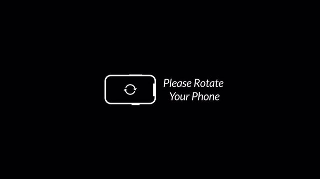 Rotate Your Phone or mobile rotation animation, Turn you Smartphone and rotate device screen animation on transparent background with alpha channel in 4k. 