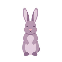 Cute cartoon rabbit isolated on transparent background