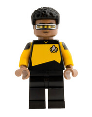 Obraz premium Dortmund - Deutschland 13. Dezember 2025 - Lego Figur Geordi La Forge der Enterprise