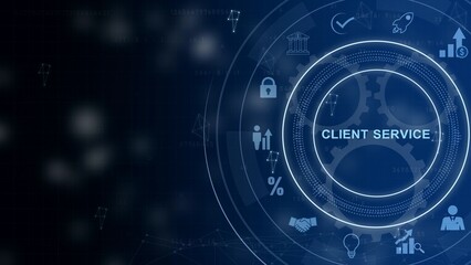 Business, Technology, Internet and network concept. Technical Support Center customer service. 3d illustration