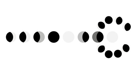 Lunar cycle illustration portraying moon phases and celestial representation