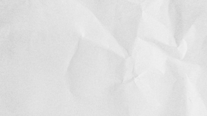 Crumpled paper texture black background. White wrinkled sheet. Overlay effect image