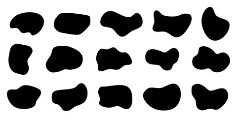 Modern Abstract Organic Blob Shapes Vector Collection for Design