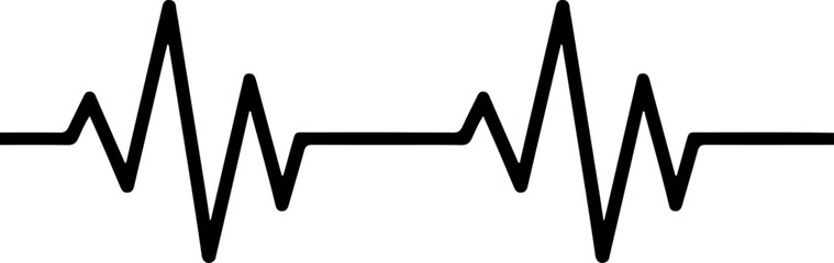 Heartbeat graph vector illustration on a white background design