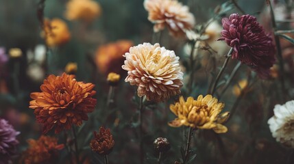 A picture of colorful chrysanthemums.