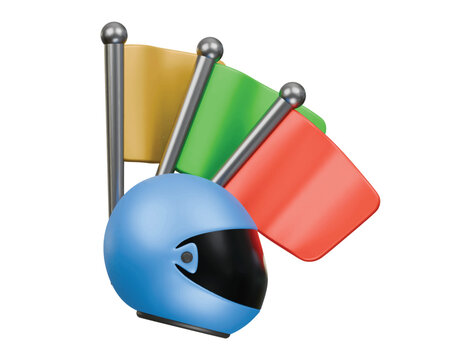 raching icon 3d illustration render