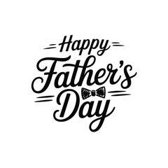 Fototapeta premium A stylized happy father s day graphic with a bow tie illustration