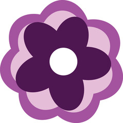 Purple layered flower graphic