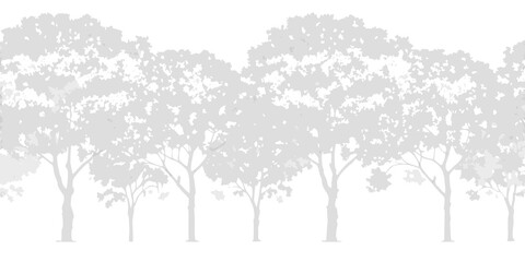 Obraz premium Silhouetted trees against a white background a minimalist nature scene
