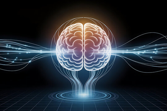 abstract human brain - Powered by Adobe