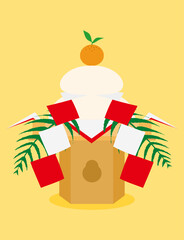 シンプルな鏡餅のイラスト