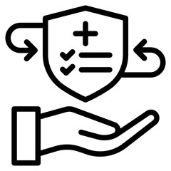 Healthy, society, protection, service, emergency, doctor, treatment, medical, report, diagnosis, health, prevention, icon vector illustration