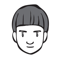モノクロアイコン_人物・子ども・男の子