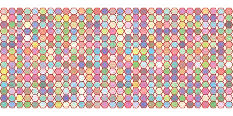 Multicolored Mosaic Pattern on White Background