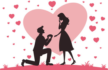 Romantic proposal on propose day