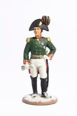 Obraz premium Toy soldier on a white background