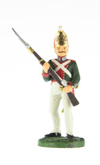 Obraz premium Toy soldier on a white background