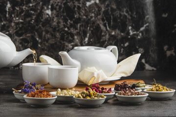 Herbal Tea Ceremony with Assorted Dried Ingredients.
