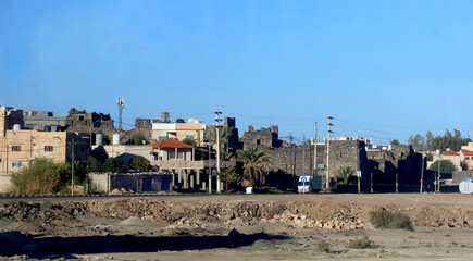 A view of the desert city of Azraq in eastern Jordan