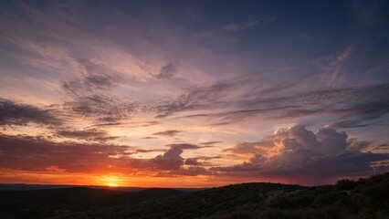 sunset in the clouds