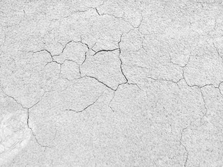 Cracked Textured Surface of Dried Earth in Monochrome Photography